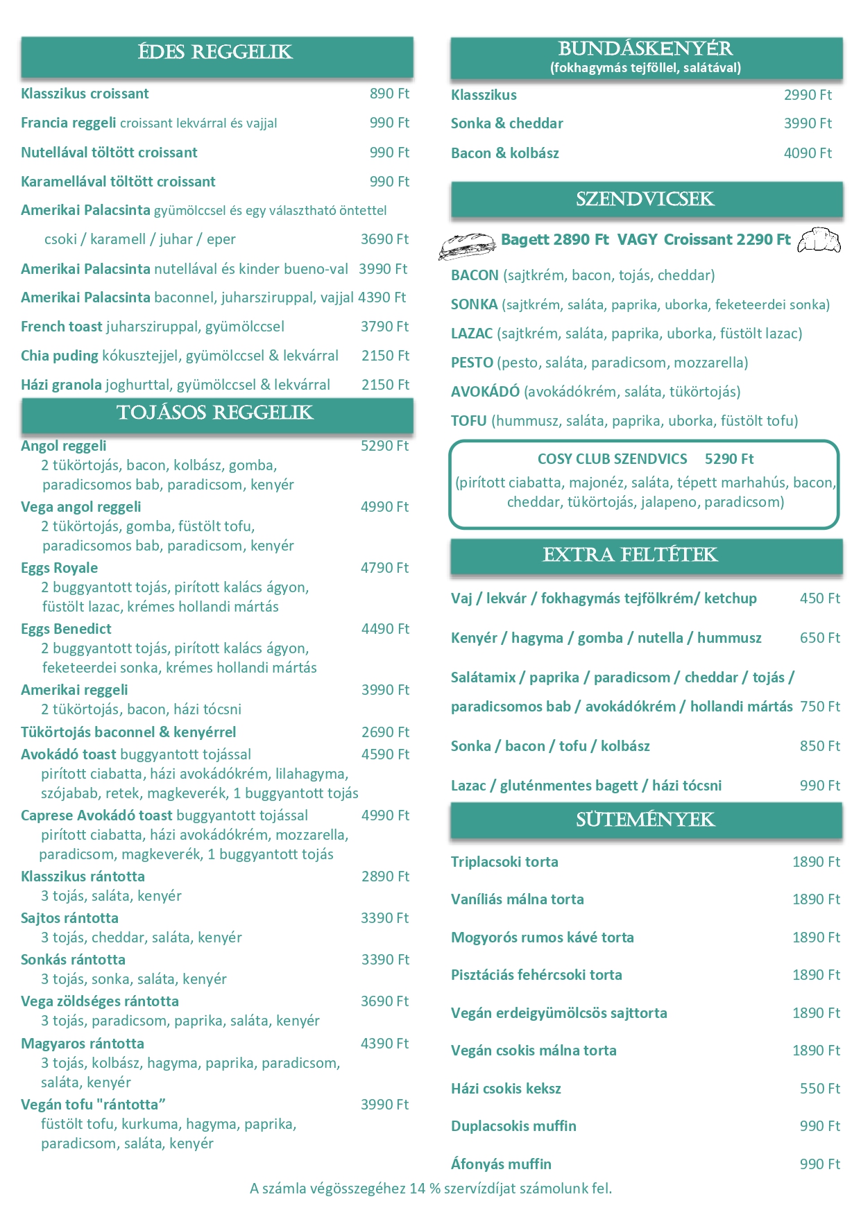 Cosy Café Budapest – Reggeliző és Brunch a Belvárosban – Szondi u. 11